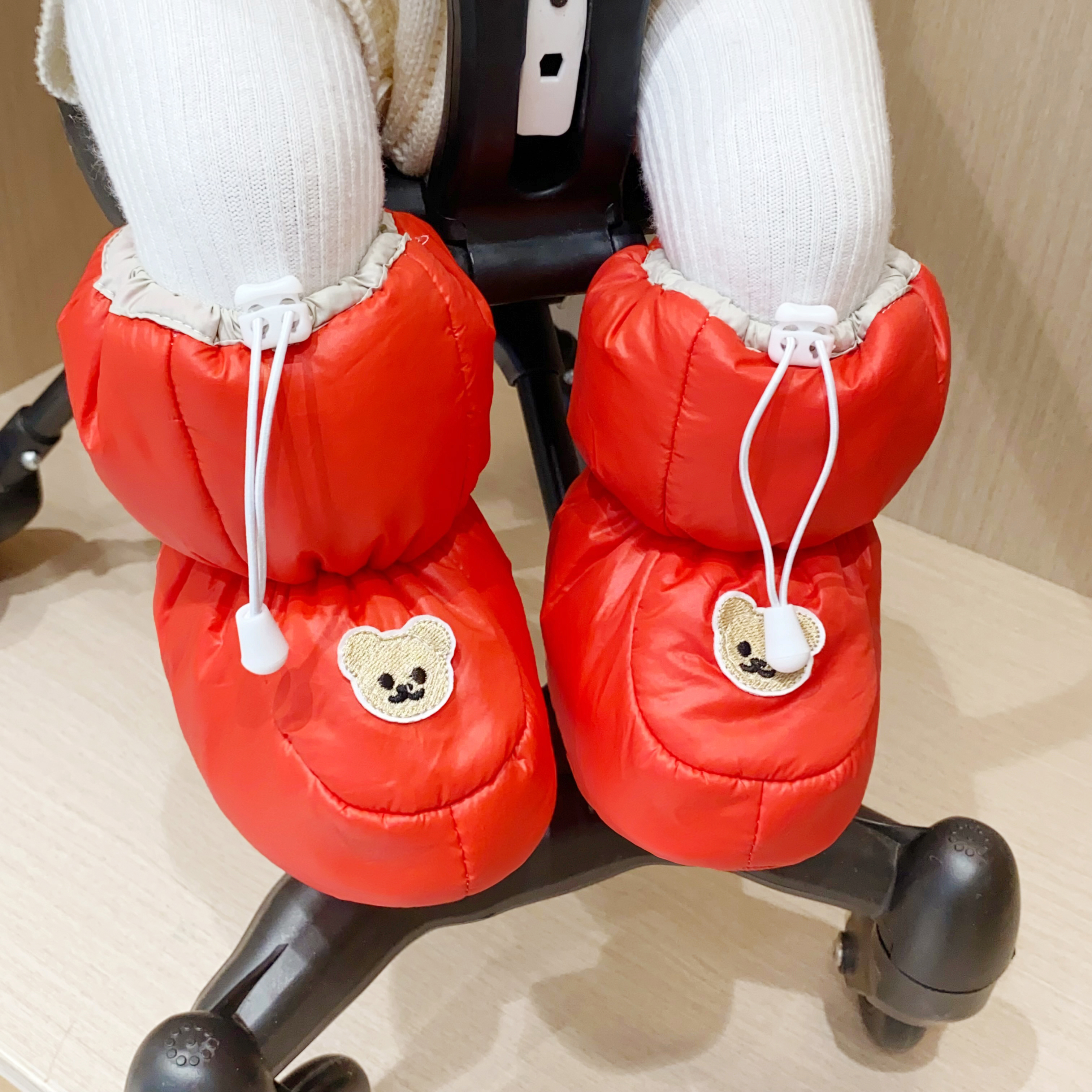 婴儿鞋冬季加厚保暖棉鞋高帮长筒包棉裤外出防风鞋套01岁男女宝宝