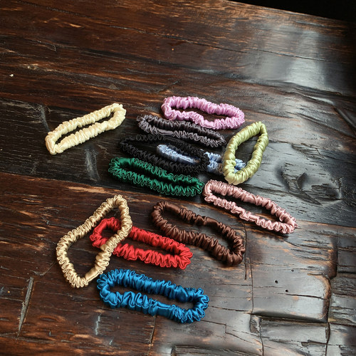 轻奢新色真丝发圈日常bi备