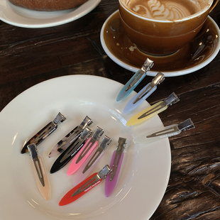 过渡期发夹边夹侧边基础款 无痕刘海夹醋酸发饰 彩色鸭嘴夹 韩韩