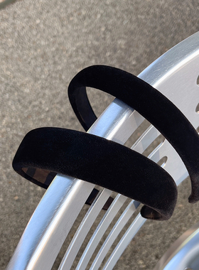 素颜神器 黑色丝绒发箍女款秋冬 法式复古高级感纯色简约宽边头箍