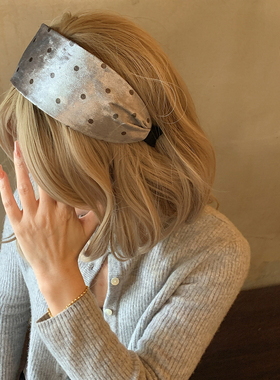 超法波点 灰色2025巨好看的发箍女款高级感洋气时尚加宽发卡头箍