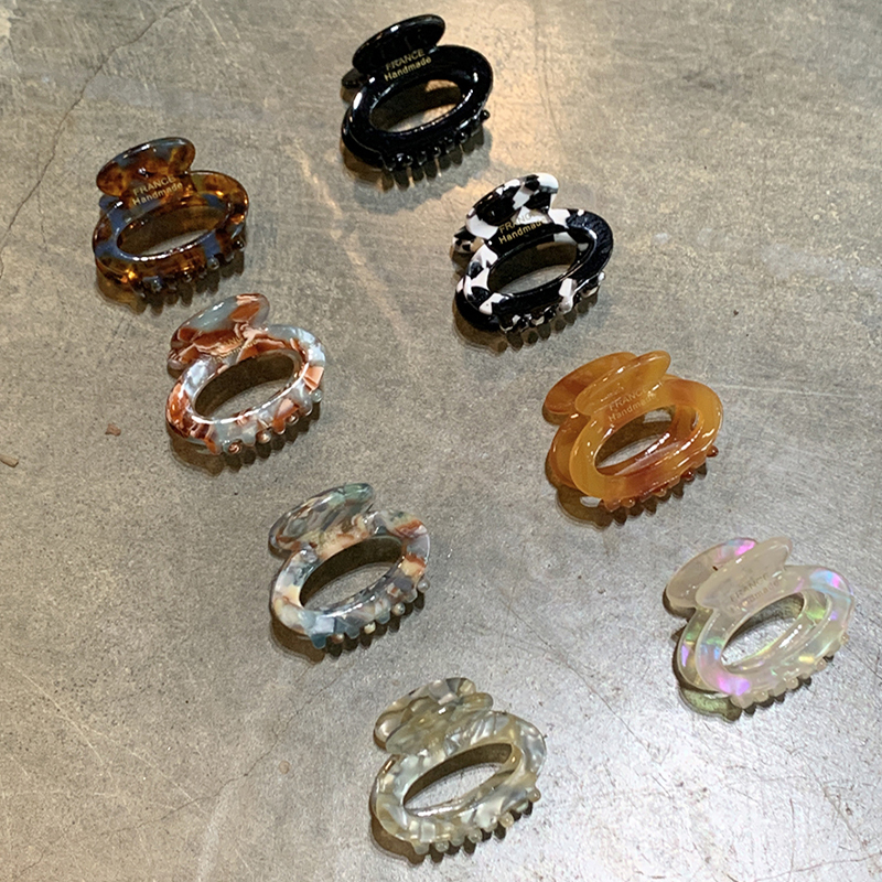 chicaddblack碎花半圆小抓夹