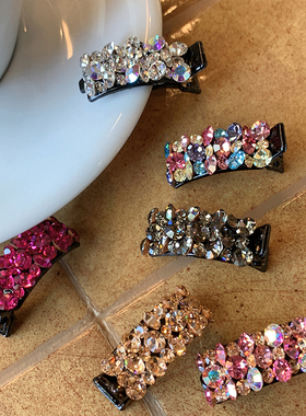 璀璨捷克钻鸭嘴夹 ins甜美发夹边夹侧边高级感轻奢法式气质发饰