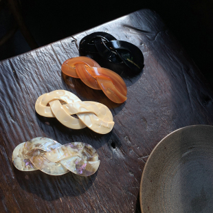 弹簧夹设计感麻花发夹女后脑勺高级感轻奢风夹子头饰 复古又时尚