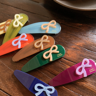 多巴胺三角形发夹边夹侧边刘海夹发饰少女 精致日常蝴蝶结bb夹