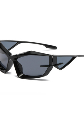 小众先锋未来科技感墨镜机甲战士眼镜欧美个性异形太阳镜男