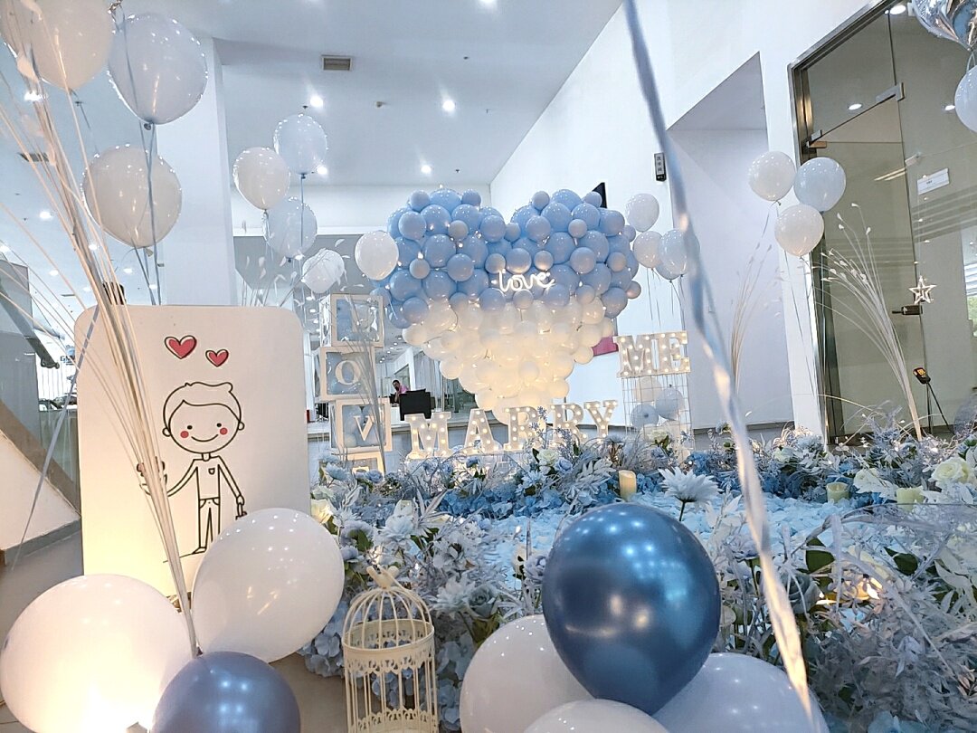 上海上门布置求婚宝宝宴会气球派对惊喜策划马卡龙爱心套餐装饰