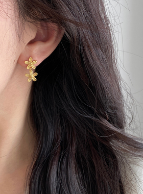 Aaim 极简风精美金色桂花流苏耳坠小众高级独特百搭设计耳钉女