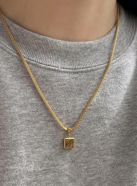 Aaim 法式项链女2024新款百搭小众pairs锁骨链精致不褪色毛衣链