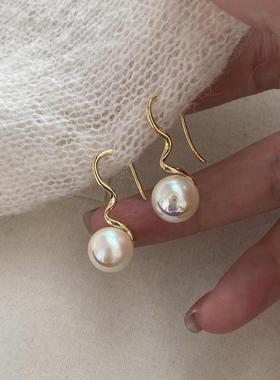 Aaim 粉光伴彩珍珠耳钩经典高级感百搭耳饰媲美ak耳环