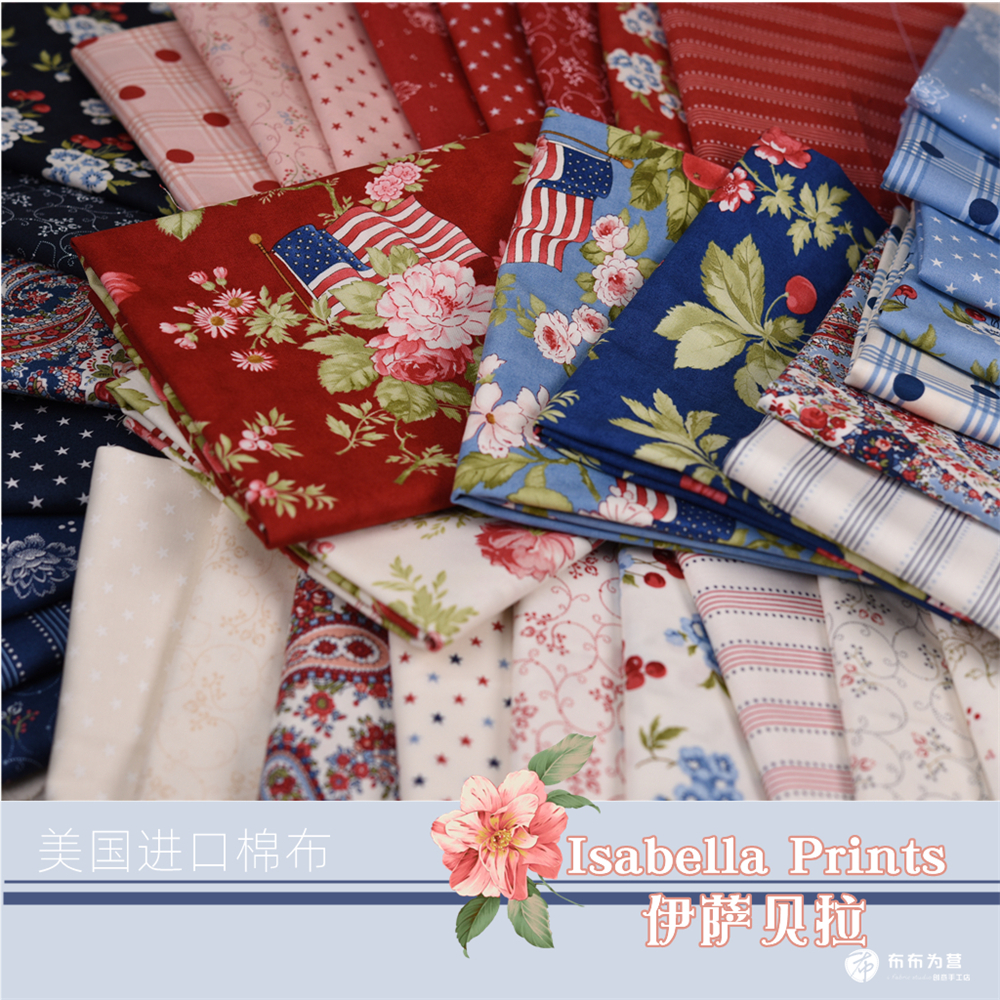 MODA棉布拼布美国玫瑰