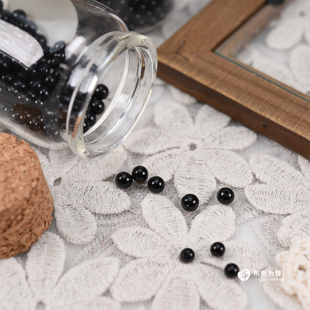 黑玛瑙材质 贴布用 娃娃用 眼睛 珠子 3mm、4mm、5mm、6mm O3