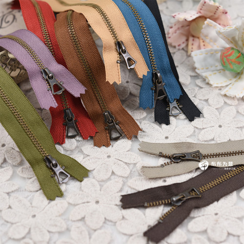 日本YKK拉链正品 3# 郁金香拉头 古铜齿 9色4种规格 手工拼布