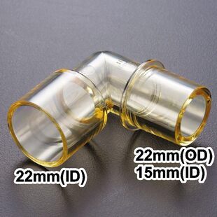 湿化器呼吸管路L型接头高温高压消毒台湾恺得22转15弯头