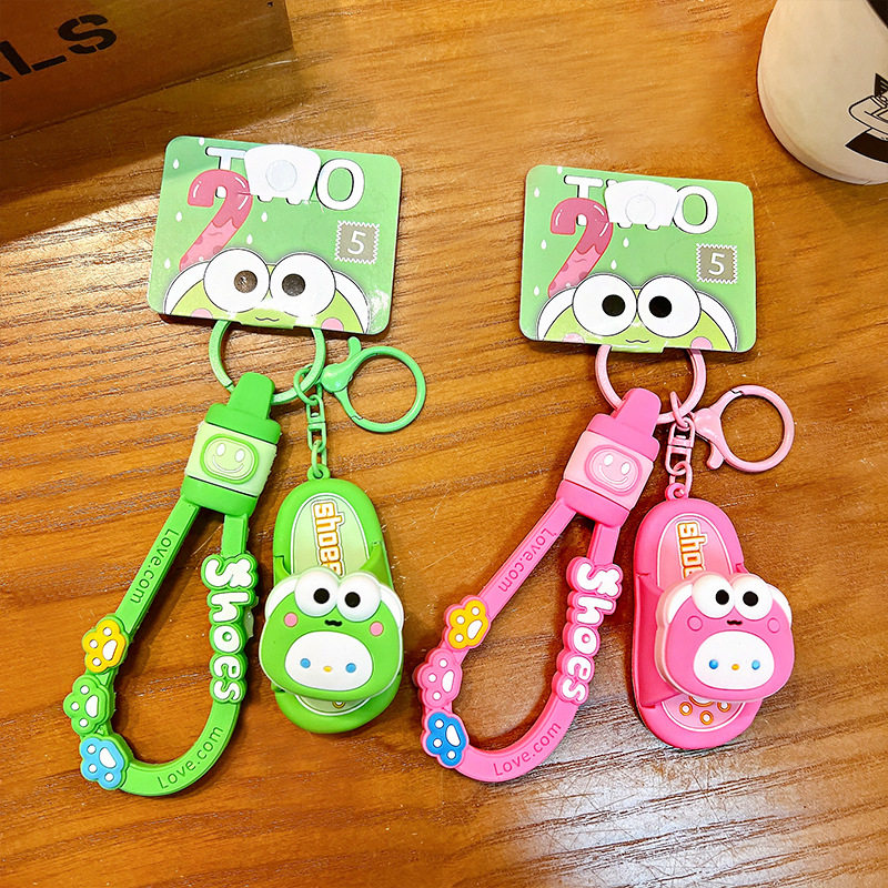 创意旋转青蛙拖鞋可爱卡通动物钥匙链学生书包包挂件小礼品,玩具/童车/益智/积木/模型,书包,淘宝优惠券,粉丝福利购,淘宝优惠卷