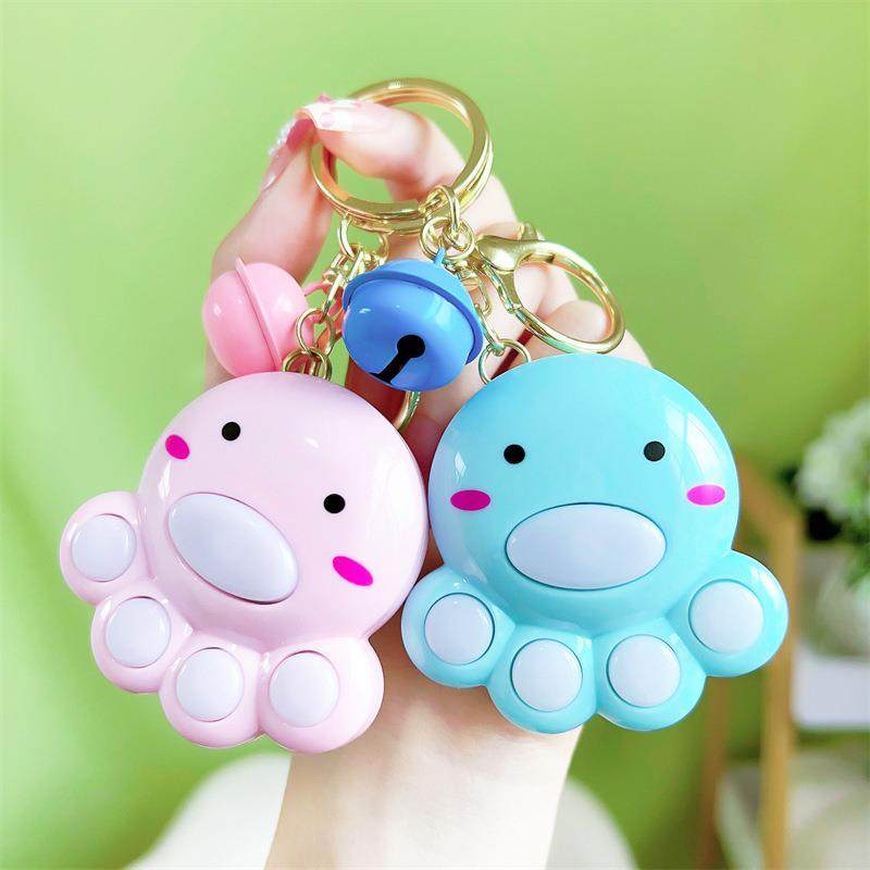 创意章鱼记忆游戏机钥匙扣可爱闪光脑力锻炼指尖益智学生玩具