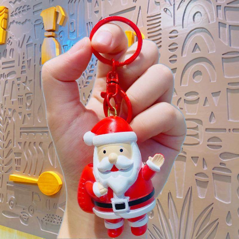 发光圣诞节钥匙扣挂件小礼品创意钥匙链挂饰公仔圣诞礼物批货