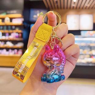 创意独角兽小挂件卡通情侣钥匙扣可爱挂饰亚克力钥匙链小礼品