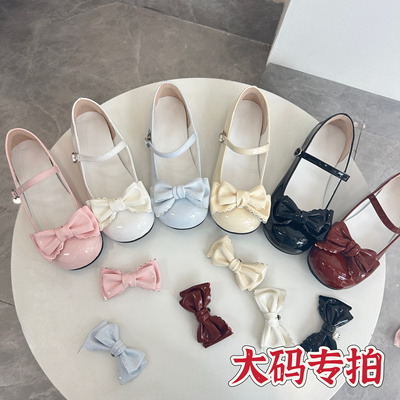 森林娃娃Lolita甜美可爱百搭洛丽塔圆头蝴蝶结单鞋皮鞋玛丽珍lo鞋