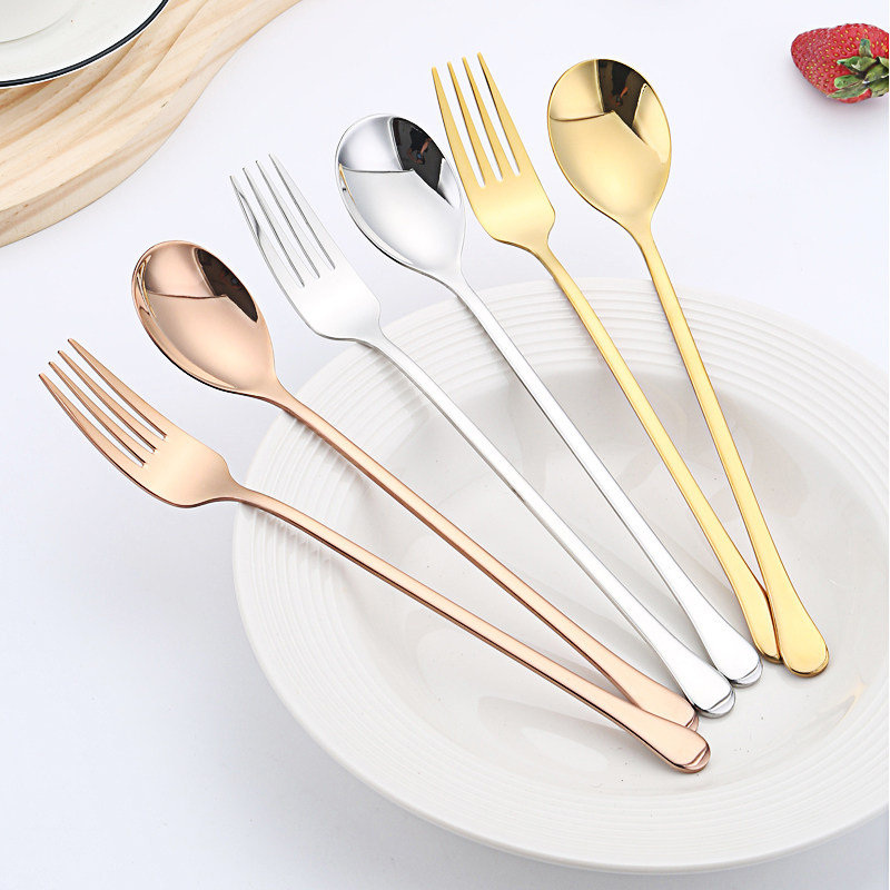 勺子叉子304不锈钢便捷三件套