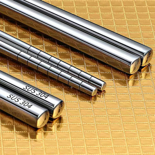 方圆筷304不锈钢筷23cm加厚防滑耐高温中式 食品级商用筷 专用筷子