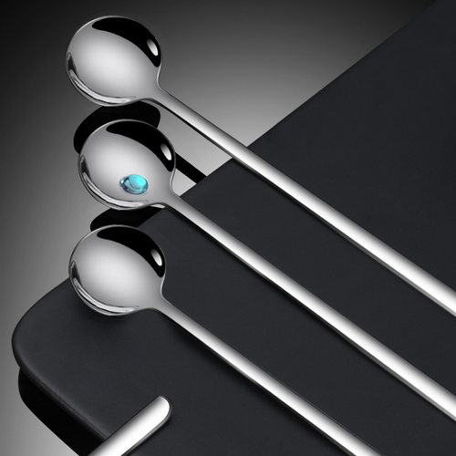 咖啡勺304不锈钢小圆勺甜品勺