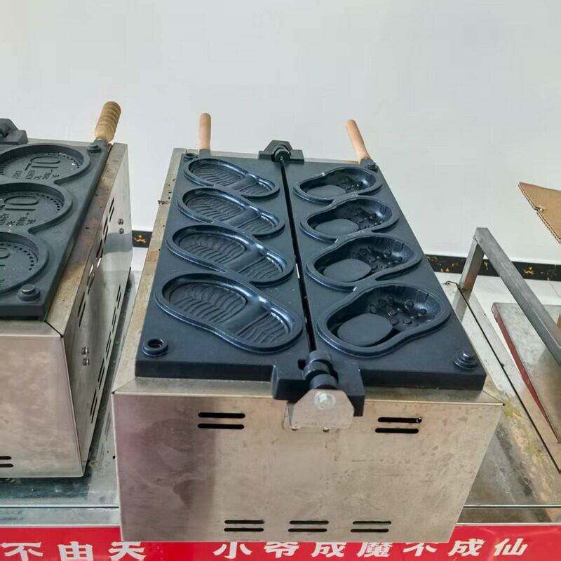 烤饼机玉米烧拖鞋烧洞洞鞋机器鸡蛋仔煤气机小吃摆摊
