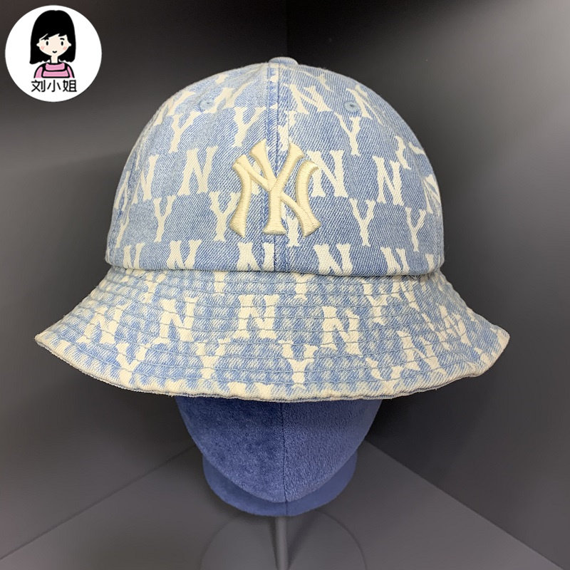 mlb正品2022新渔夫帽老花满标泫雅同款ins风韩范男女情侣cphm