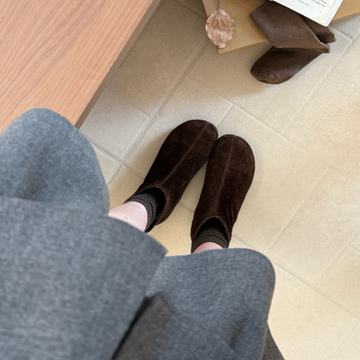 2025秋冬真皮复古简约短靴马丁靴