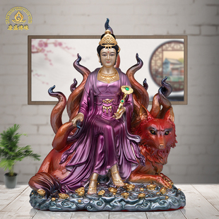 九尾狐铜彩新款九尾娘娘神像摆件姑娘青丘家用供奉真身