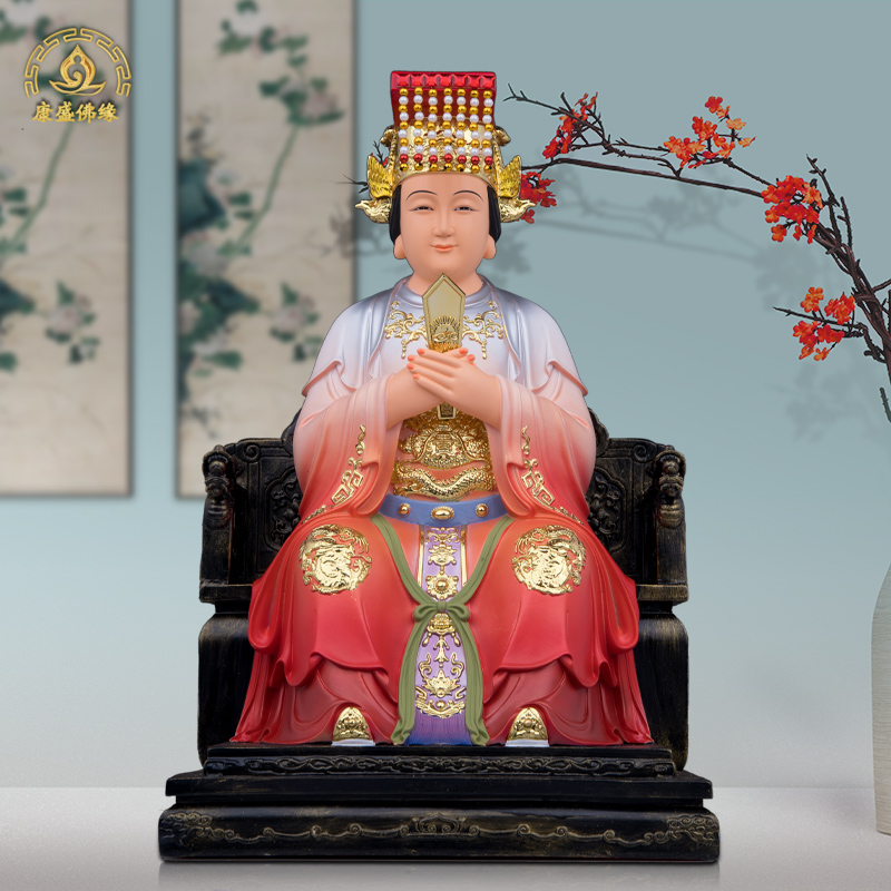 树脂妈祖佛像林默娘天后娘娘神像海神湄洲龙母中式家居摆件