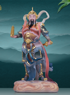 李靖神像军神汉白玉中式居家