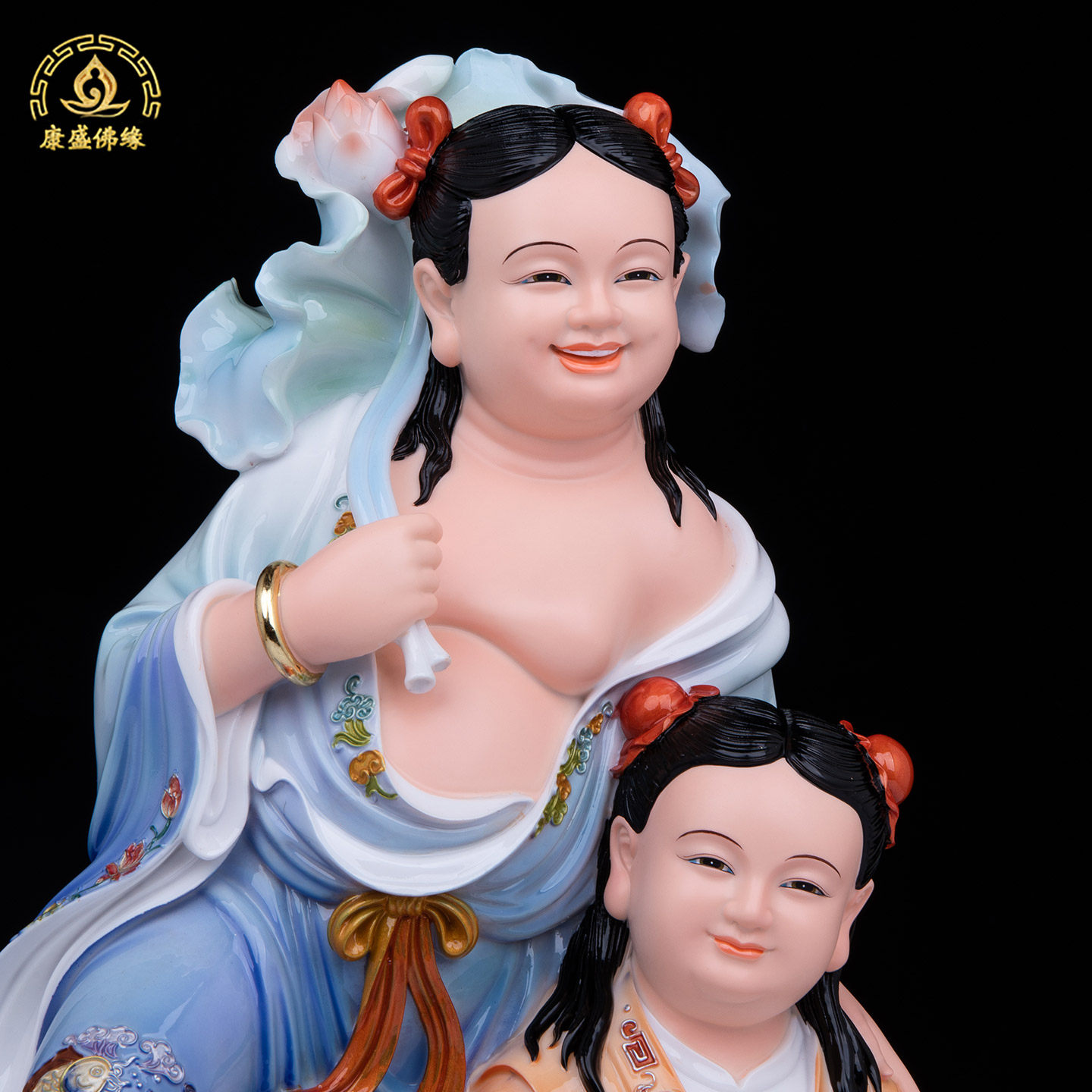 玉石供奉摆件百年好合