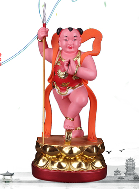 善财童子中坛元帅哪吒神像