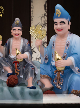 降龙活佛神像摆件供奉济公汉白玉