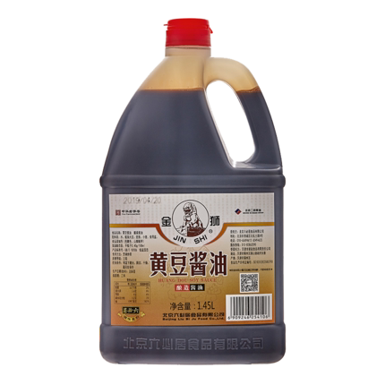 北京六必居金狮黄豆酱油1.45l酿造酱油佐餐凉拌调味品家调料蘸食