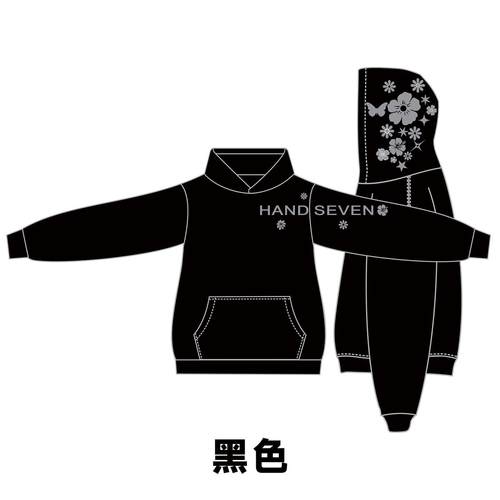 HandSeven韩系学院风刺绣连帽卫衣2025秋季新款宽松设计感上衣潮