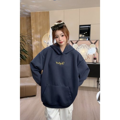 HandSeven高级感字母刺绣卫衣潮