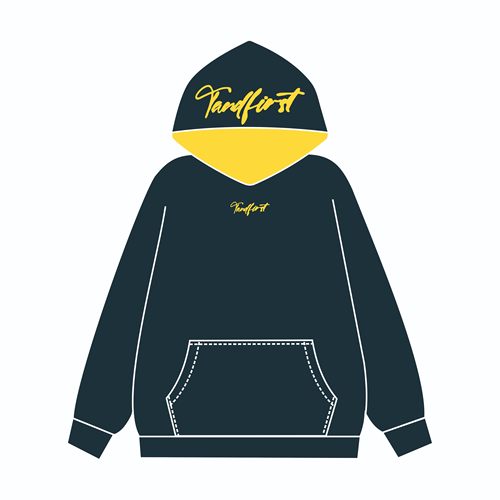 HandSeven美式个性别致字母刺绣连帽卫衣女2025新款宽松重磅上衣