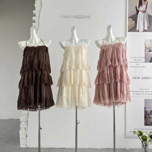 TOROON 蕾丝边吊带连衣裙女春季蛋糕裙长/短款 吊带上衣 三个版本