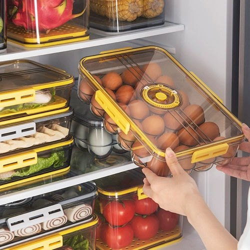 Корма для хранения холодильника -обновление продуктов специальная свежая коробка кухня яичная ящик для хранения яиц замороженная коробка для пельмени