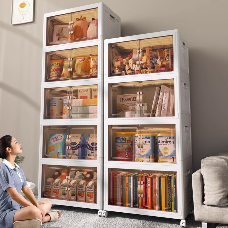 收纳柜折叠箱多尺寸开门式带轮