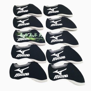 高尔夫铁杆套球杆套PU铁杆帽套保护套10只装黑色杆头套