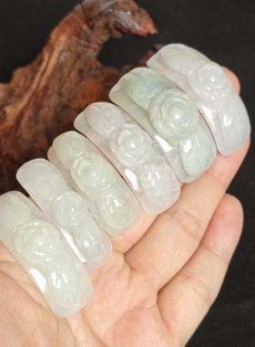 清库存翡翠雕花手牌配件