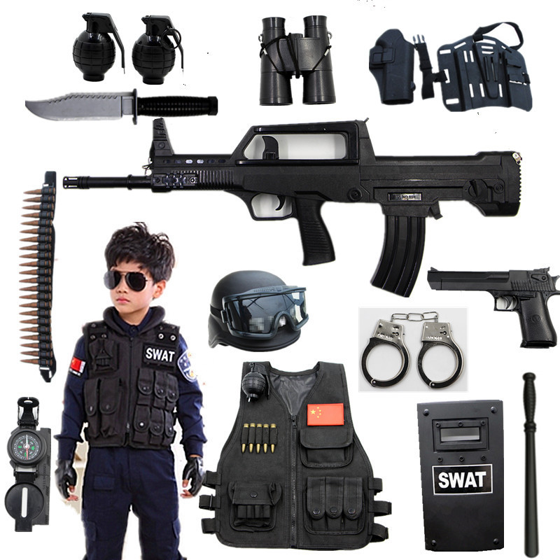 儿童玩具枪套装 小特警全套cs装备警察玩具 男