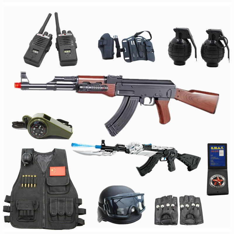 儿童电动玩具枪套装吃鸡水弹狙击枪可发射手枪