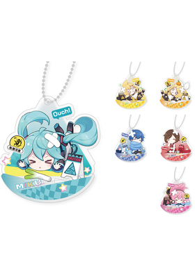摔倒的初音未来亚克力唱片摇摇乐挂件双闪徽章初音未来镜音双子巡音巡音流歌镜音铃连MEIKOKAITO款天闻角川出品正版授权