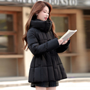 棉袄 羽绒棉服连帽加厚棉衣女收腰显瘦外套保暖中长款 2025新款 冬季