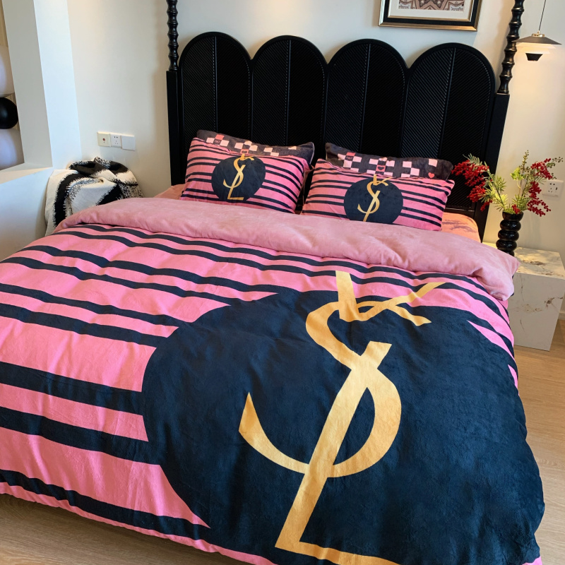 轻奢四件套冬季牛奶绒床单珊瑚绒法兰绒三件床上用品双面加厚被套