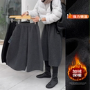 加绒显瘦七分弯刀裤 新款 2025冬季 韩系简约高级感毛呢休闲裤